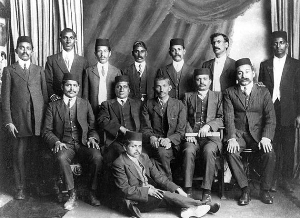 Gandhi with the Leaders of the Non-violent Resistance Movement in South Africa