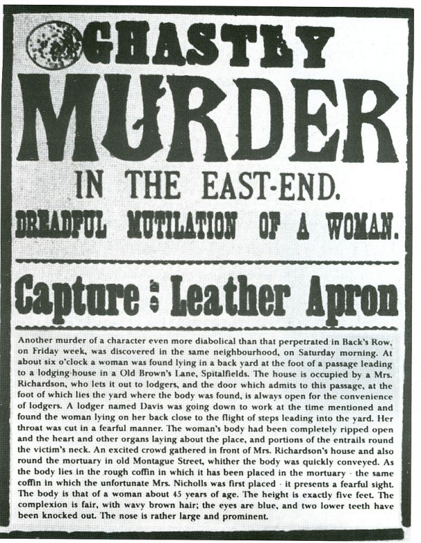 Published Wanted Poster for the Killer Known as Jack the Ripper