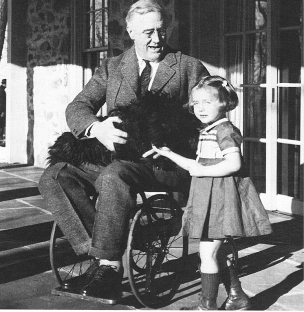 Roosevelt in Wheelchair due to Polio poliomyelitis
