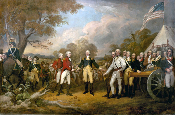 British Surrender by General John Burgoyne at Saratoga - October 17, 1777