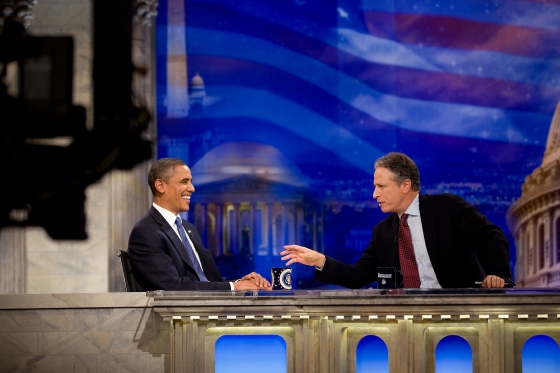 Jon Stewart Interviewing President Obama