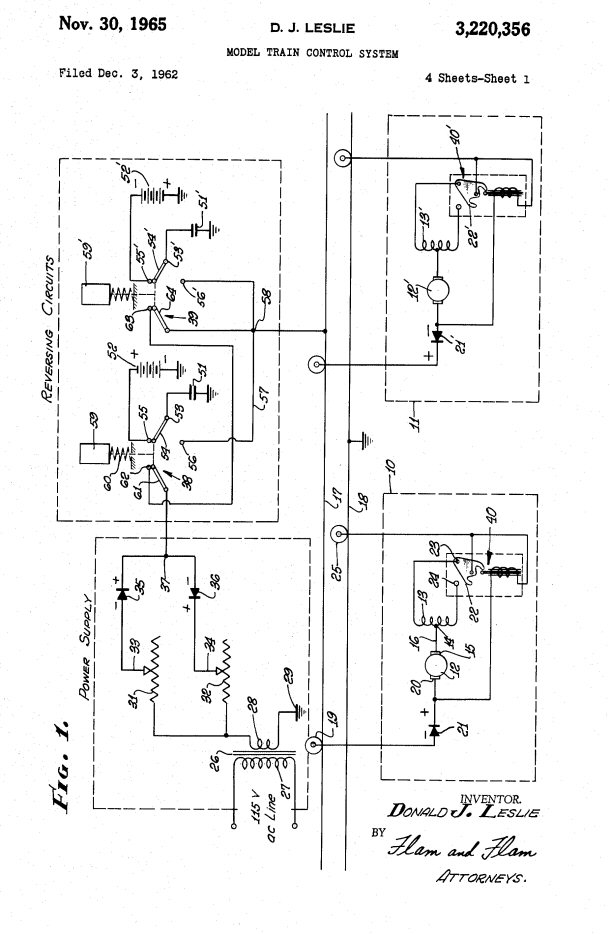 Neil Youngs patent design was called the “Trainmaster Command Control”.