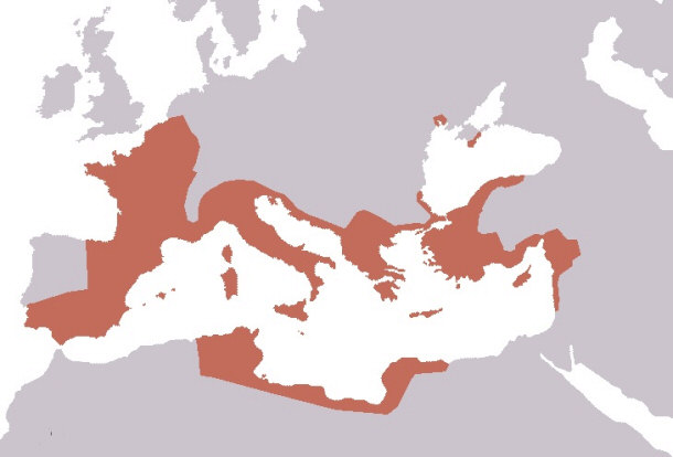 Map of the Roman Empire in 40 BC Following His Assassination