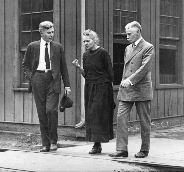 Marie Curie Walking with Members of Standard Chemical Company