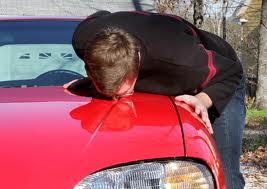 Guy Kissing Car