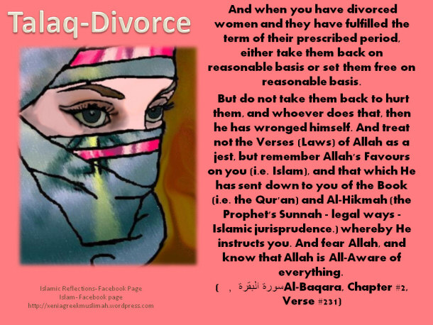 islam points on divorce