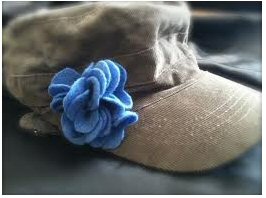 Flower pinned on a hat