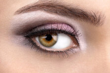 Hazel Eyes with pink makeup