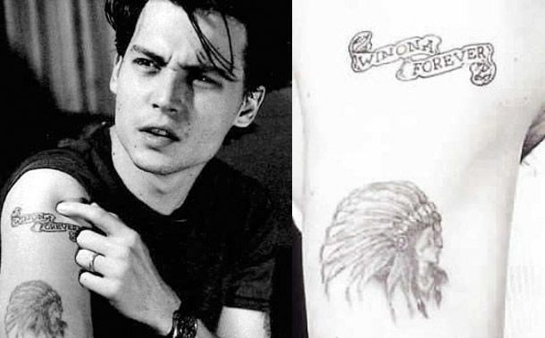 Johnny Depp's "Wino Forever" Tattoo