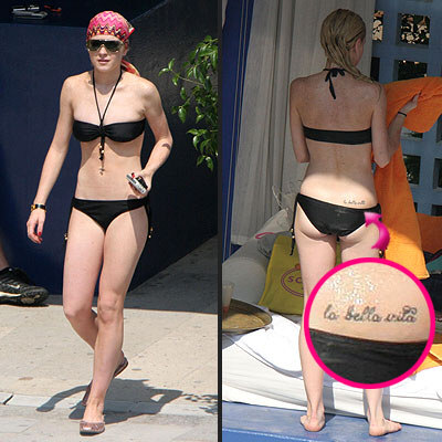 Celebrity Lindsay Lohan's Tattoo