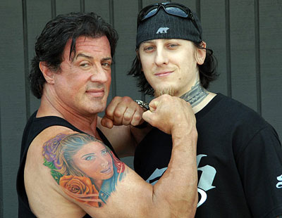 Sylvester Stallone's Celebrity Tattoos