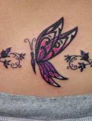 Butterfly Tattoo on stomach