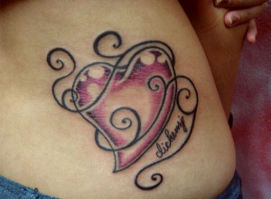 Heart Tattoo on belly