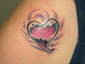 Heart Tattoo on shoulder