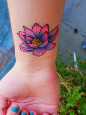 Lotus Tattoo on wrist