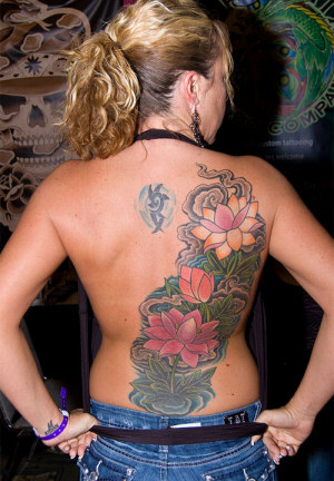 Lotus Tattoo on back