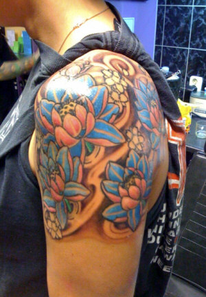 Lotus Tattoo on shoulder