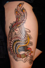 Phoenix Tattoo on leg
