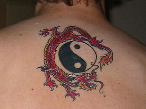 Yin Yang Tattoo on back