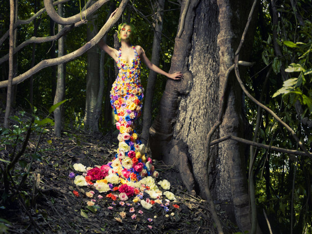 Picture of a Forest Flower Girl