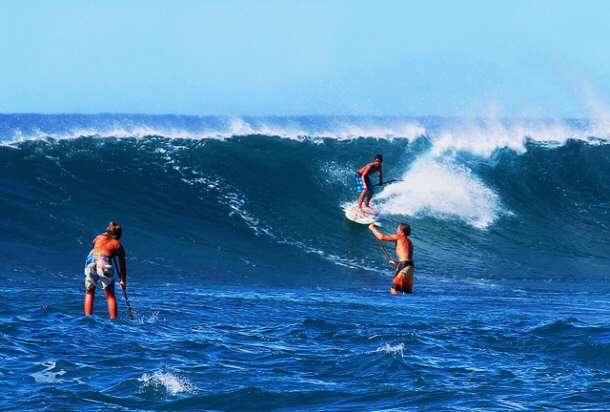 Photo of people surfing