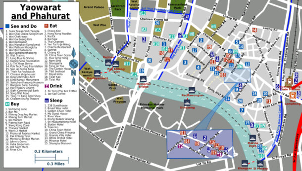 Map of Yaowarat