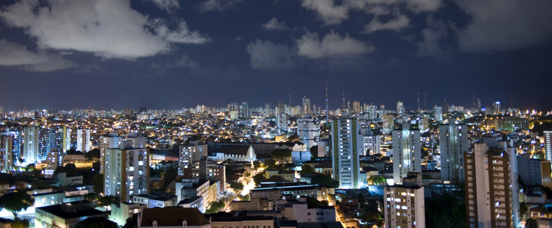 Salvador Skyline at night