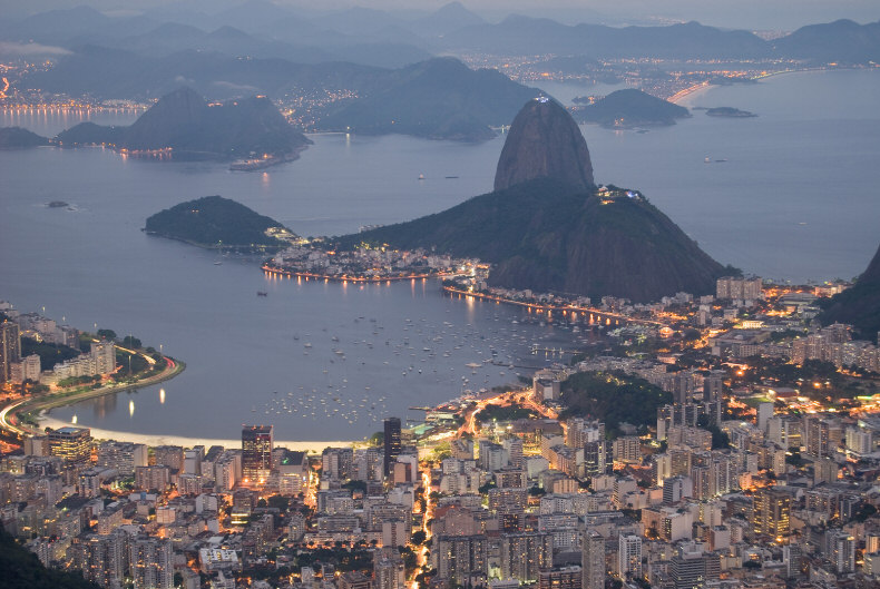 Botafogo Bay, Rio de Janeiro at night