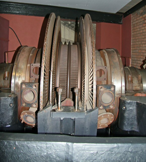 Turbine Inside the Museum of Science and Industry in Chicago, IL.