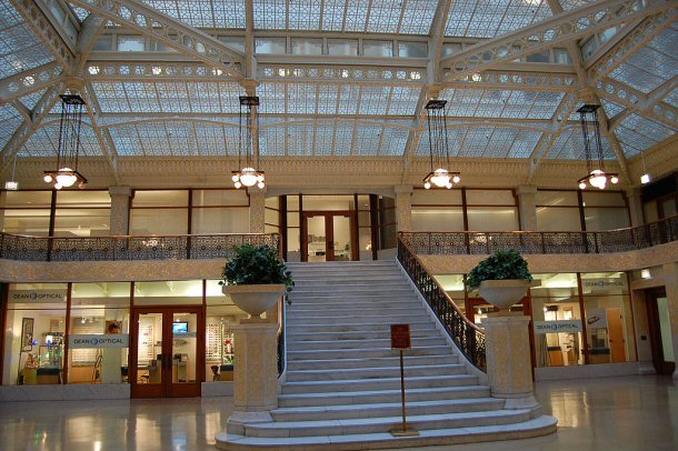 Inside The Rookery in Chigaco, IL.