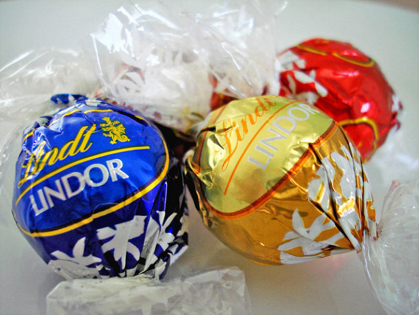 Lindt chocolate truffles Swiss chocolate