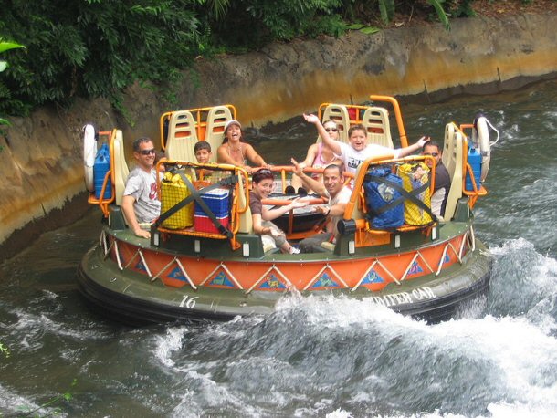 Kali River Rapids at Disney World. 