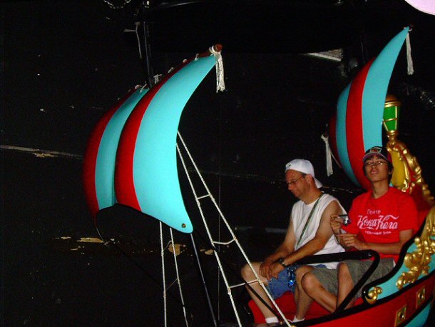  Inside Peter Pan's Flight in Disney World. 