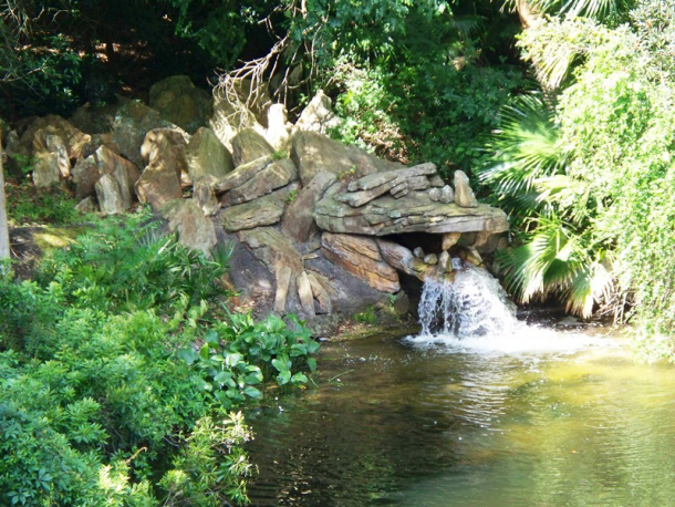 Another unexpected delight at the Animal Kingdom can be found when you walk the bridge between Camp Minnie-Mickey and Discovery Island.