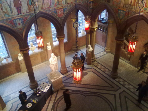 View Down into the Grand Hall at the Scottish National Portrait Gallery