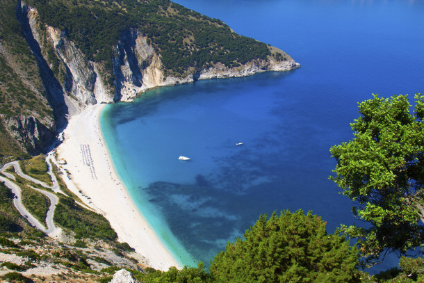 Myrtos beach at Kefalonia, Greece