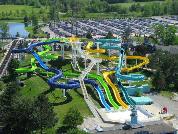 Barracuda Bay by Intamin10, on Flickr Stingray Racer and Cluster of Slides