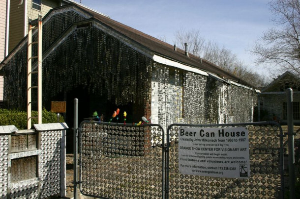 Front of Beer Can House