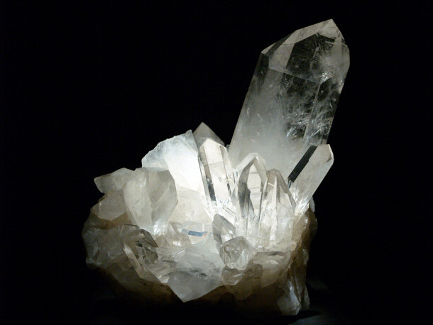 Quartz Crystal on Display at the Houston Museum of Natural Science 