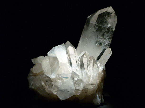 Quartz Crystal on Display at the Houston Museum of Natural Science