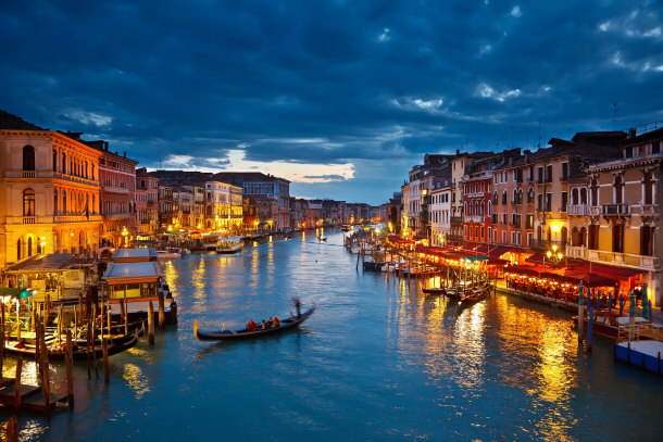 Venice at night