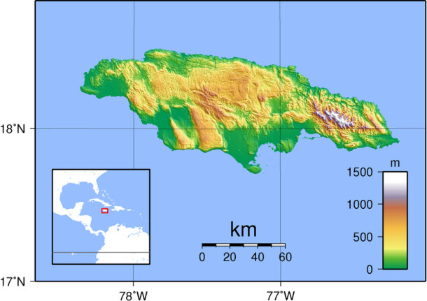 jamaica map