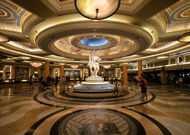 Inside the Lobby of Caesar's Palace