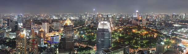 Bangkok Thailand night cityscape