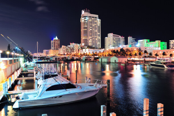 Miami Florida South Beach Night