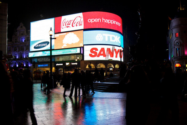 Picadilly Circus London at night