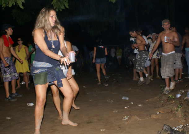 Girl dancing in Rio