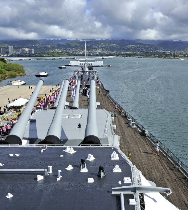 The location of a Japanese attack during World War II, Pearl Harbor is located in the Ewa District of central Oʻahu.