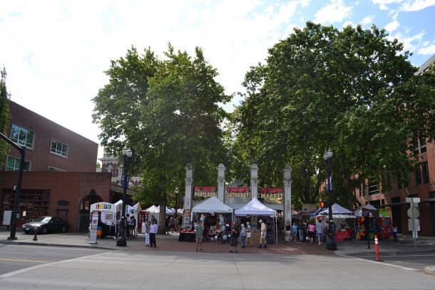 Original Location of Portland Saturday Market - Has Since Expanded Behind Photographer