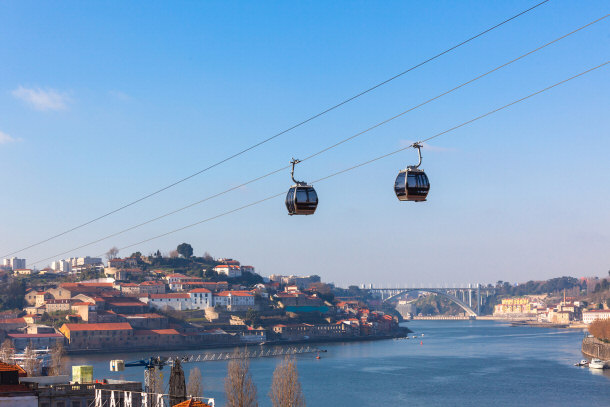 Cable Cars in Porto, Portugal